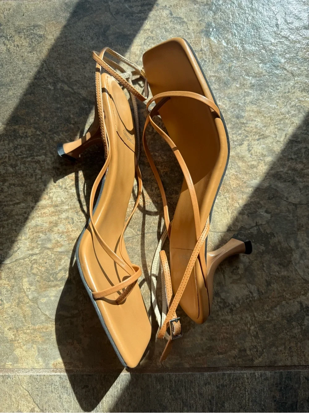 Jeffrey Campbell Strappy Square-Toe Women's Sandals in Tan